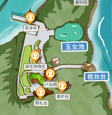 山東日照市桃花島風情園手繪地圖、電子導覽、語音講解上線.png